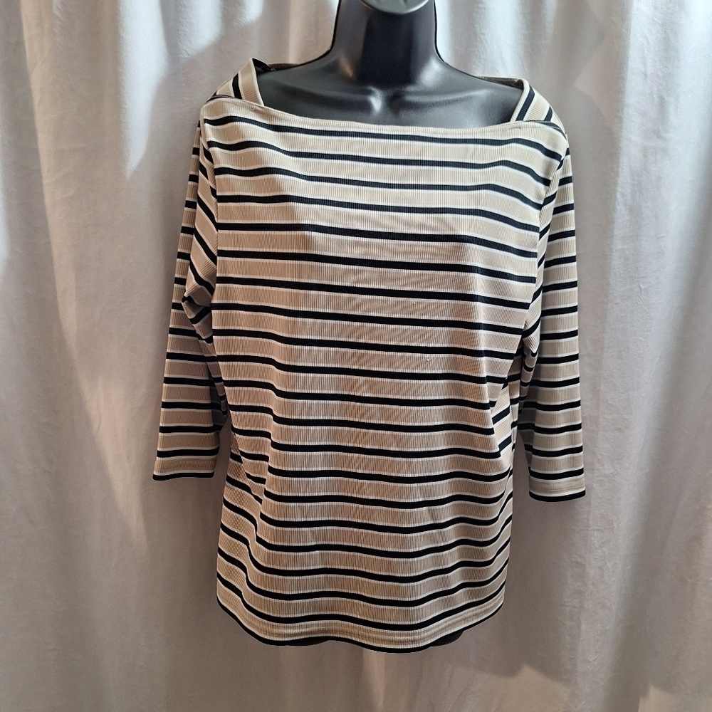 Kathy ireland XL striped blouse